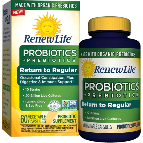 Comprar Renew Life Return to Regular Probiotics plus Prebiotics -- 20 billion CFU - 60 Capsules