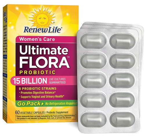 Comprar Renew Life Women's Probiotic - Ultimate Flora™ Probiotic Women's Care Go Pack -- 15 billion - 60 Vegetable Capsules