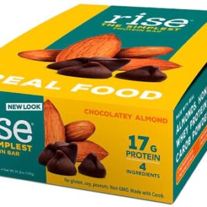 Rise Foods Whey Protein 17G Bar Gluten Free Chocolatey Almond -- 12 Bars