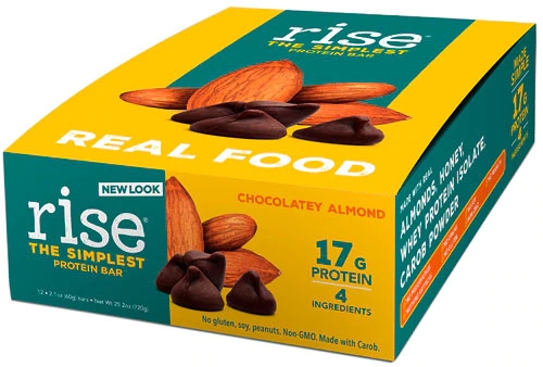 Rise Foods Whey Protein 17G Bar Gluten Free Chocolatey Almond -- 12 Bars