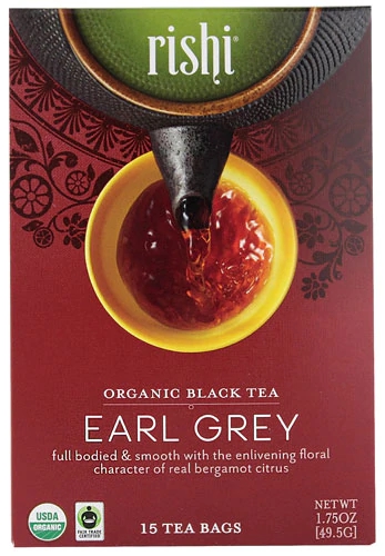 Comprar Rishi Tea Organic Black Tea Earl Grey -- 15 Tea Bags
