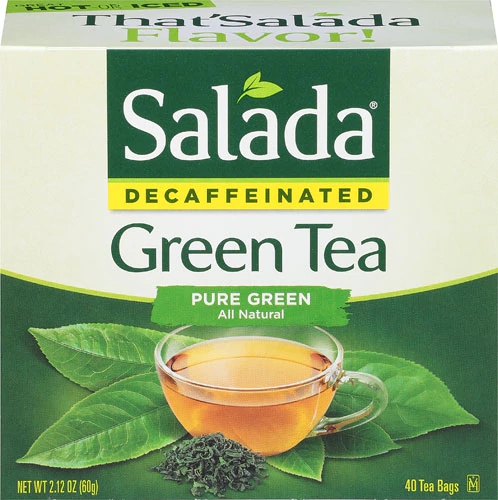 Salada Green Tea Naturally Decaffeinated Pure Green -- 40 Tea Bags
