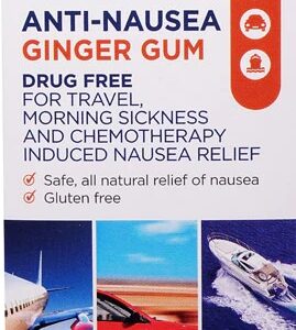 Sea-Band Anti-Nausea Ginger Gum -- 24 Pieces