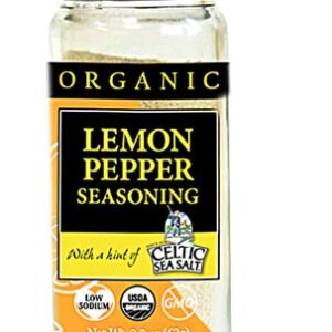 Selina Naturally Organic Lemon Pepper Seasoning with a Hint of Celtic Sea Salt -- 1.8 oz