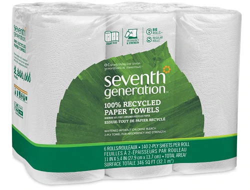 Comprar Seventh Generation 100% Recycled Paper Towels -- 6 Rolls