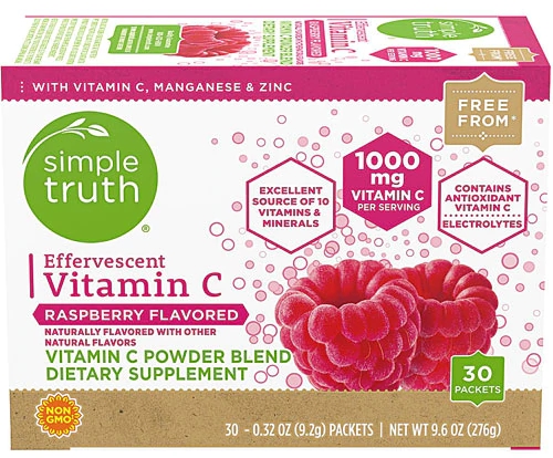 Simple Truth® Effervescent Vitamin C Powder Blend Raspberry -- 30 Packets
