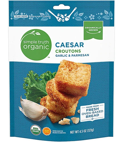 Simple Truth® Organic Caesar Croutons Garlic & Parmesan -- 4.5 oz