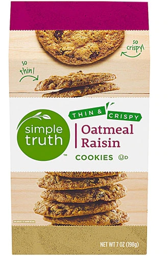 Comprar Simple Truth® Thin & Crispy Cookies Oatmeal Raisin -- 7 oz