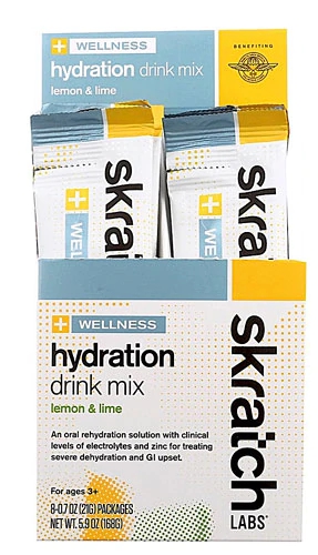 Skratch Labs Wellness Hydration Drink Mix Lemon & Lime -- 8 Packages