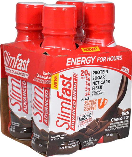 Comprar SlimFast Advanced Energy Shake RTD Rich Chocolate -- 4 Bottles