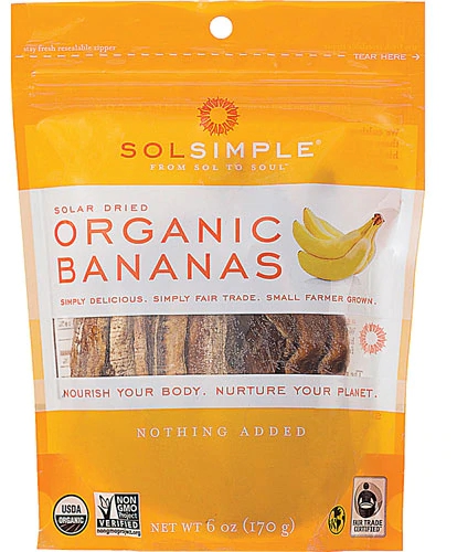 Comprar Sol Simple Organic Solar-Dried Fruit Bananas -- 6 oz