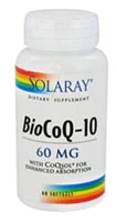 Solaray BioCoQ-10 -- 60 mg - 60 Softgels