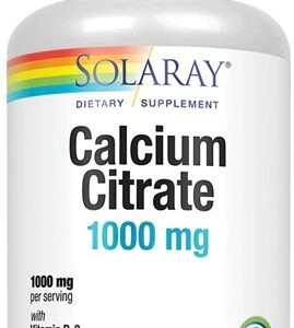 Solaray Calcium Citrate With Vitamin D-3 -- 180 Capsules