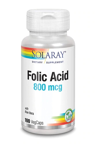 Comprar Solaray Folic Acid -- 800 mcg - 100 Vegetarian Capsules