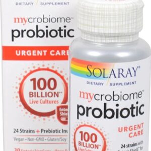 Solaray Mycrobiome™ Probiotic Urgent Care -- 100 billion CFU - 30 Enteric Coated VegCaps