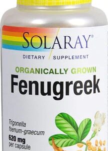 Solaray Organically Grown Fenugreek -- 100 Vegetarian Capsules