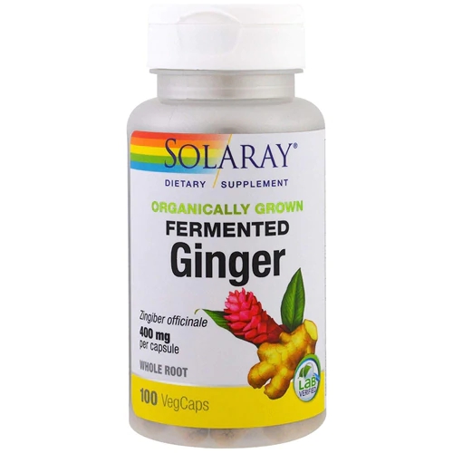 Solaray Organically Grown Fermented Ginger -- 400 mg - 100 VegCaps