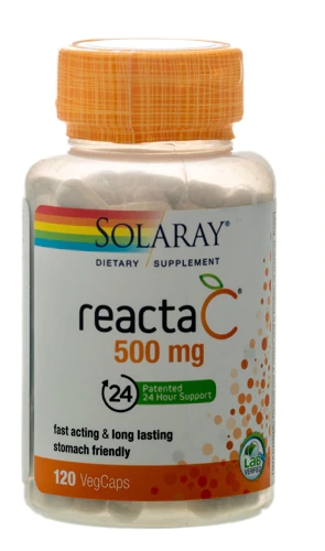 Solaray Reacta-C™ -- 500 mg - 120 Vegetarian Capsules