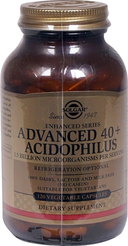 Solgar Advanced 40 + Acidophilus -- 120 Vegetable Capsules