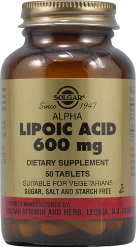 Solgar Alpha Lipoc Acid -- 600 mg - 50 Tablets