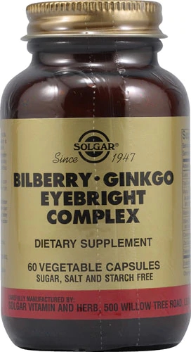 Comprar Solgar Bilberry-Ginkgo Eyebright Complex -- 60 Vegetable Capsules