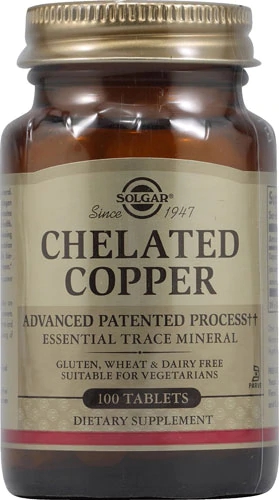 Comprar Solgar Chelated Copper -- 100 Tablets