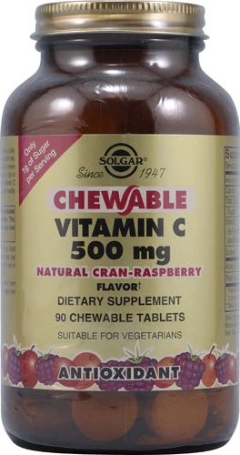 Comprar Solgar Chewable Vitamin C Cran-Raspberry -- 500 mg - 90 Chewable Tablets