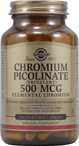 Solgar Chromium Picolinate -- 500 mcg - 120 Vegetable Capsules
