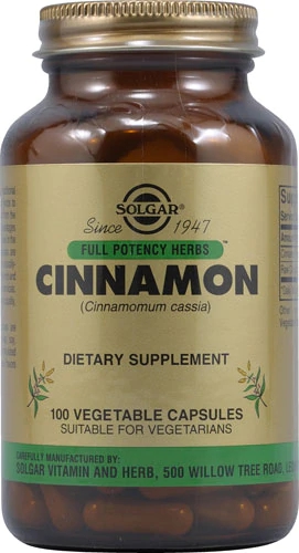 Comprar Solgar Cinnamon -- 100 Vegetable Capsules