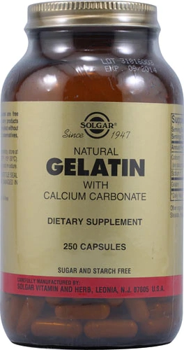 Comprar Solgar Gelatin with Calcium Carbonate -- 250 Capsules
