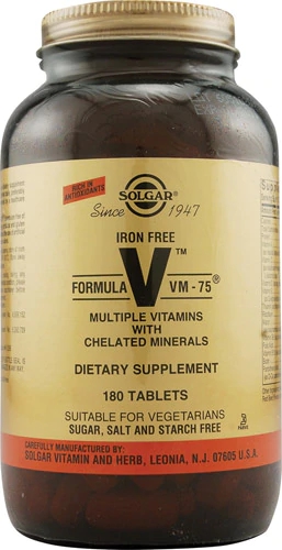 Comprar Solgar Formula VM-75® Iron-Free -- 180 Tablets