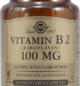 Solgar Vitamin B2 Riboflavin -- 100 mg - 100 Vegetable Capsules