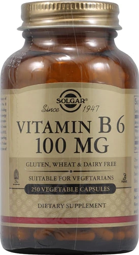 Comprar Solgar Vitamin B6 -- 100 mg - 250 Vegetable Capsules