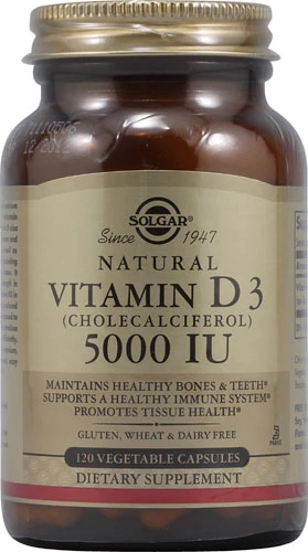 Comprar Solgar Vitamin D3 Cholecalciferol -- 5000 IU - 120 Vegetable Capsules
