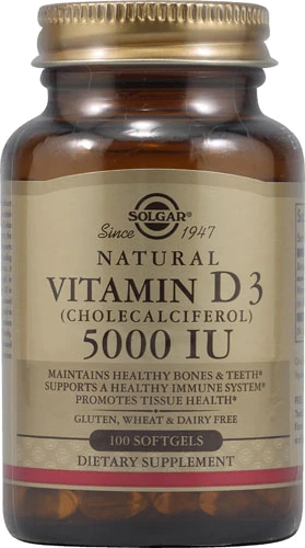 Comprar Solgar Vitamin D3 Cholecalciferol -- 5000 IU - 100 Softgels