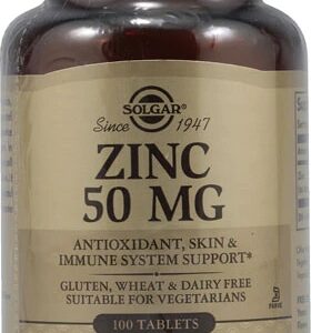 Solgar Zinc -- 50 mg - 100 Tablets