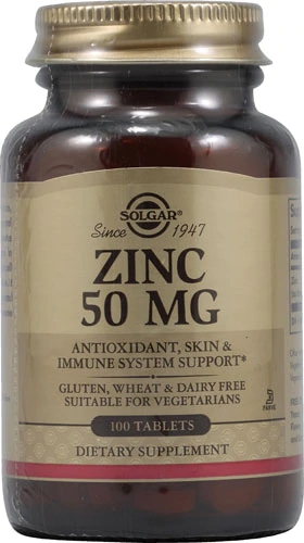 Solgar Zinc -- 50 mg - 100 Tablets