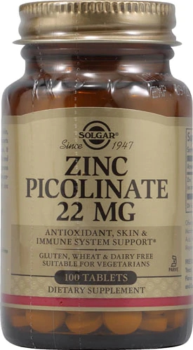 Comprar Solgar Zinc Picolinate -- 22 mg - 100 Tablets
