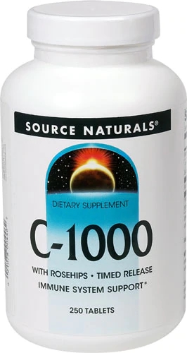 Source Naturals C-1000 with Rosehips Timed Release Dietary Supplement -- 250 Tablets