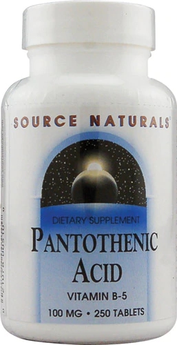 Source Naturals Pantothenic Acid Vitamin B-5 -- 100 mg - 250 Tablets