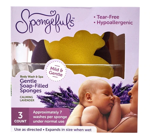Comprar Spongefuls Gentle Soap Filled Sponges Calming Lavender -- 3 Sponges