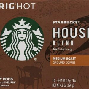 Starbucks Ground Coffee Medium Roast House Blend -- 10 K-Cups