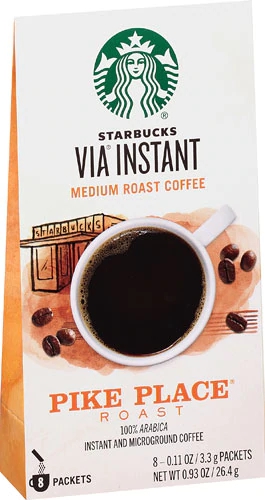 Comprar Starbucks VIA® Instant Coffee Medium Roast Pike Place Roast -- 8 Packets