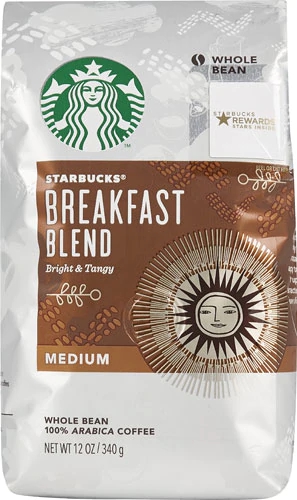 Comprar Starbucks Whole Bean Coffee Medium Roast Breakfast Blend -- 12 oz