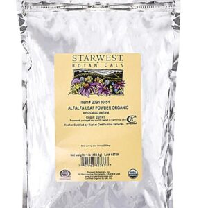 Starwest Botanicals Organic Alfalfa Leaf Powder -- 1 lb