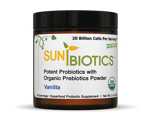 Comprar Sunbiotics Potent Probiotics with Organic Prebiotics Powder Vanilla -- 20 billion cells - 2 oz
