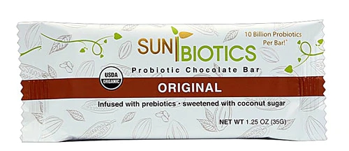 Comprar Sunbiotics Probiotic Chocolate Bar with Organic Yacon Prebiotics -- 1.1 oz
