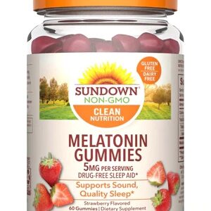 Comprar Sundown Naturals Melatonin Gummies Strawberry -- 5 mg - 60 Gummies