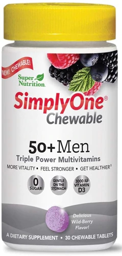 Comprar Super Nutrition SimplyOne® 50 Plus Men Chewable Wild-Berry -- 30 Chewable Tablets