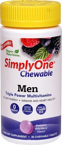 Comprar Super Nutrition SimplyOne® Chewable Men Wild-Berry -- 30 Chewable Tablets